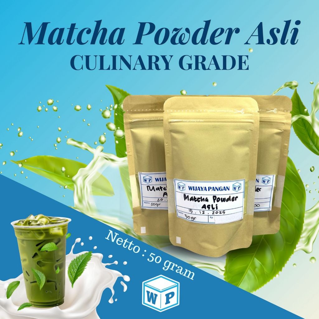 

Matcha Powder Asli Pure Culinary Grade 50gr