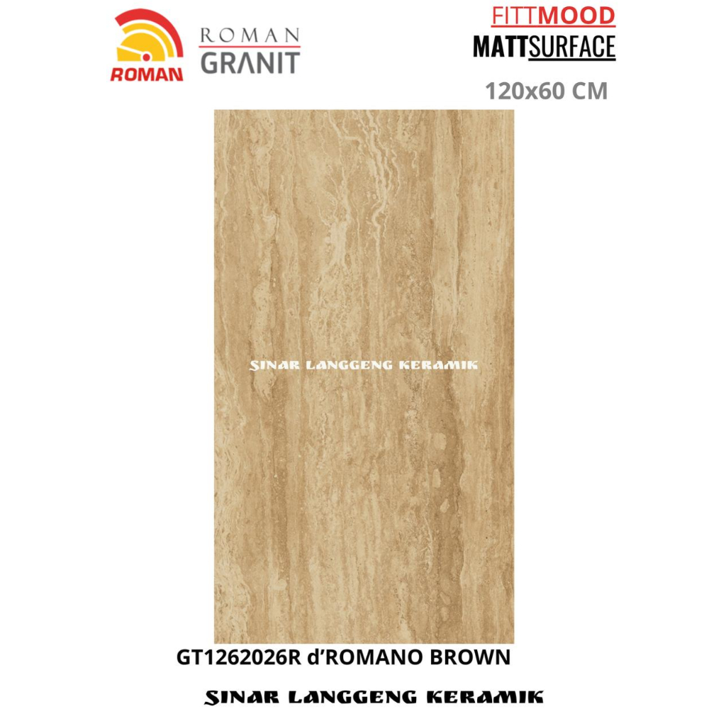ROMAN GRANIT d'ROMAN BROWN GT1262026R 120x60/MATT/KASAR/LANTAI - BROWN