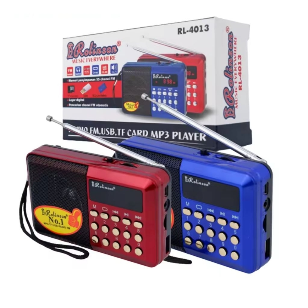 BANYAK DICARI Speaker Radio FM USB TF Card MP3 Player Rolinson RL 4013