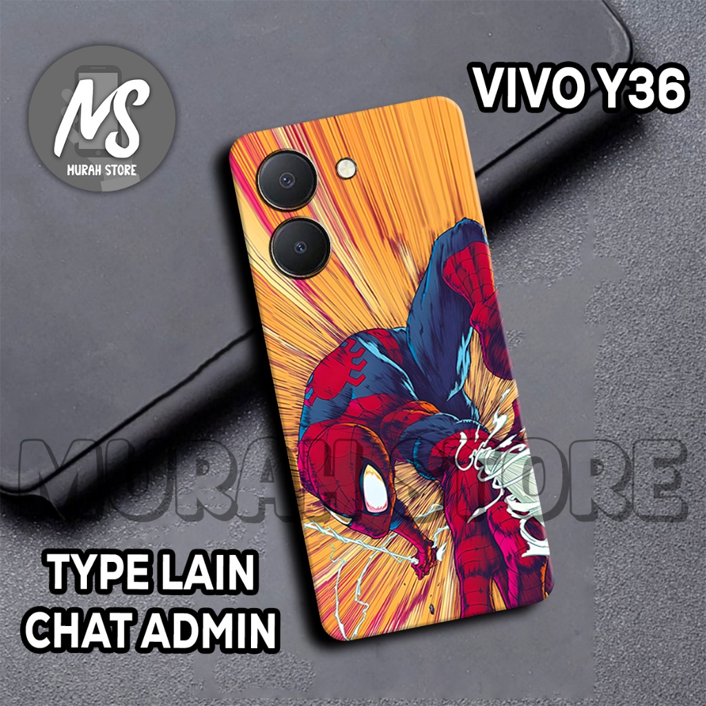 Softcase Karet VIVO Y36/MS13/Motif SPIDERMAN/Case VIVO Y36/Silikon VIVO Y36