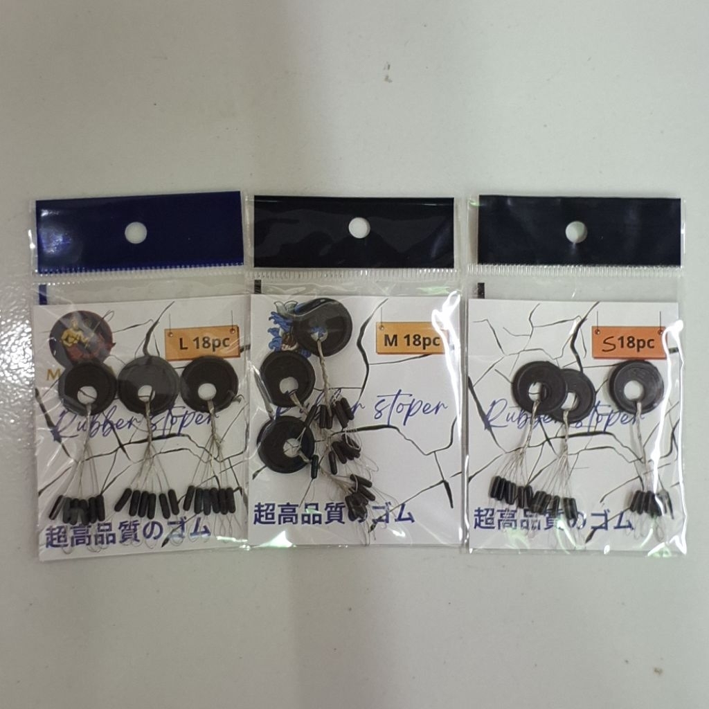 Alat pancing rubber stopper kail hitam panjang