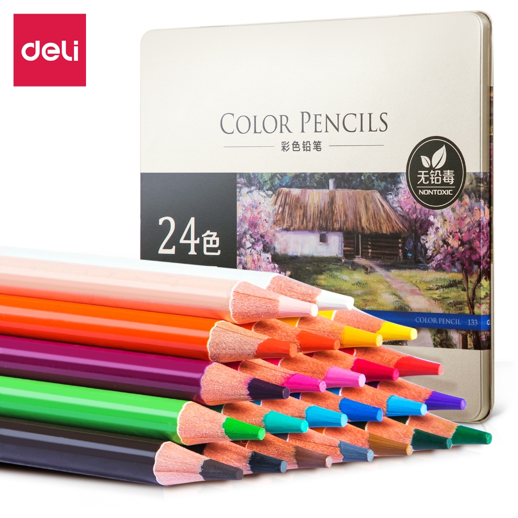 

Deli High-grade Oil Pencil Color Pensil Warna Minyak 48/72 Warna 6567 6568