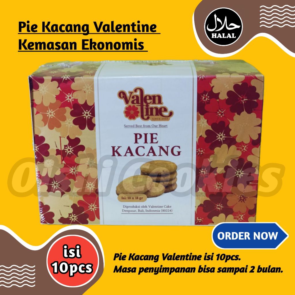 

Kacang Bali (Pie Kacang Valentine) isi 10pcs Kemasan Ekonomis