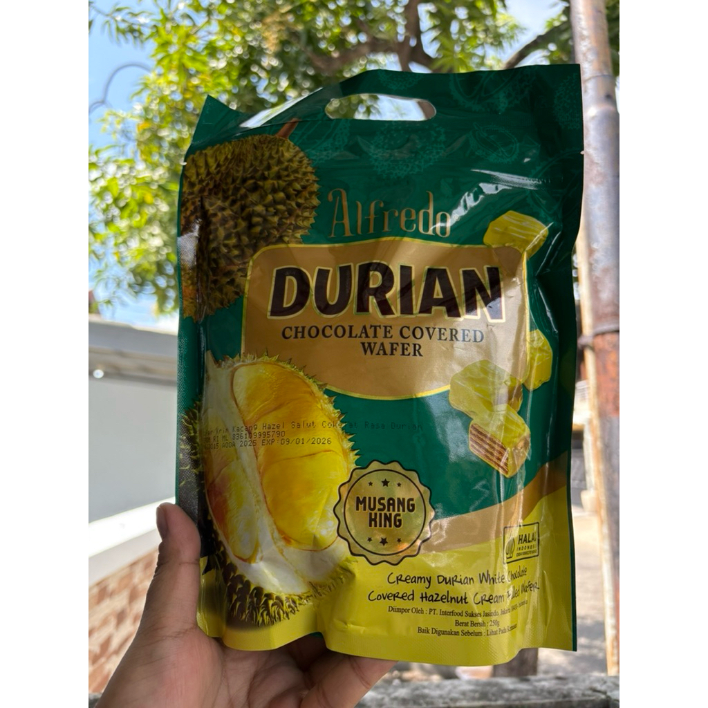 

Alfredo Wafer Coated Chocolate Durian/Green Tea