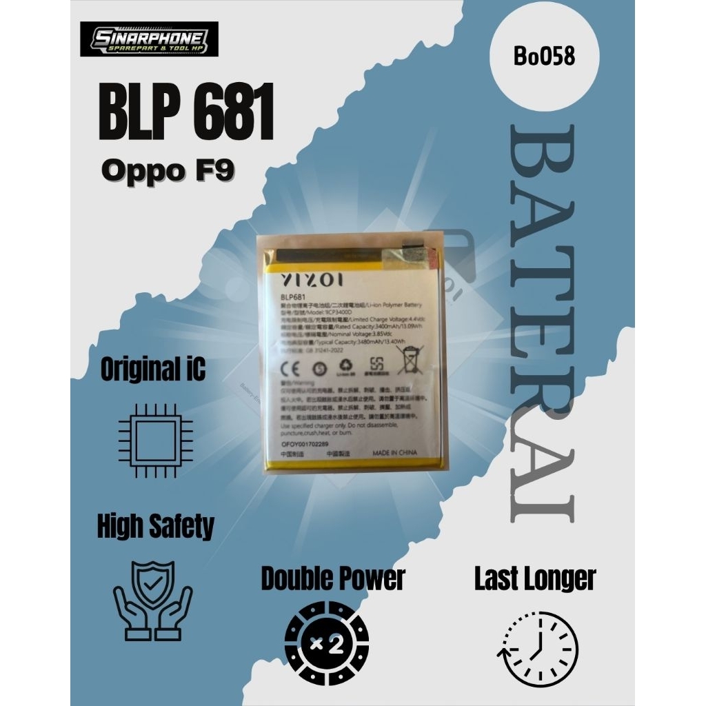BATERAI BLP681 BATERAI OPPO F9