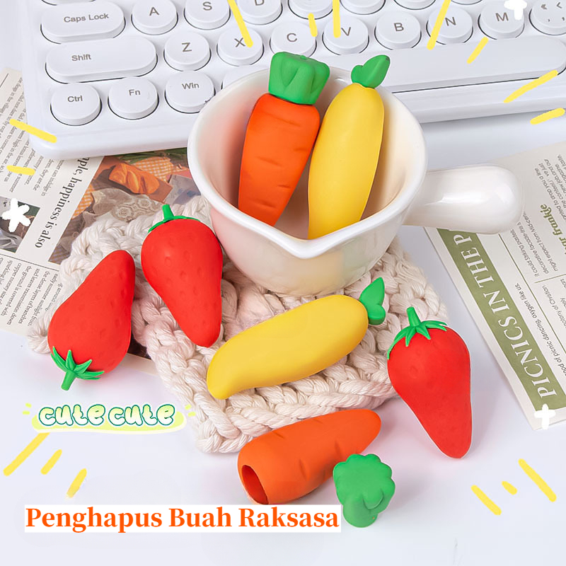 

【Ready】 Penghapus Buah Alat Tulis Kreatif,Besar Eraser Wortel Stroberi Mangga Lucu,Besar Eraser Wortel Stroberi Mangga Lucu