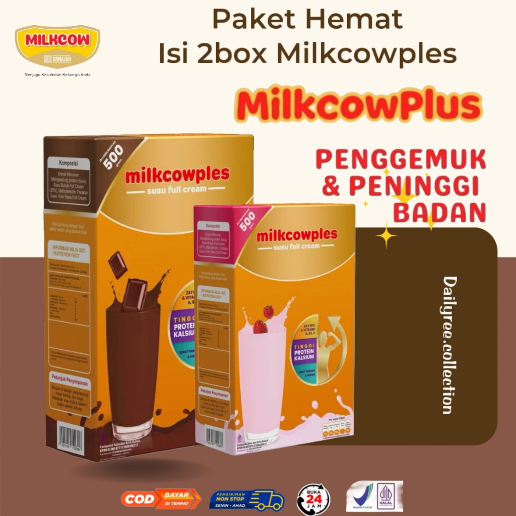 

Susu Gemuk Badan Milkcow MilkcowPlus Kemasan 500 Gram / Susu Penggemuk Badan