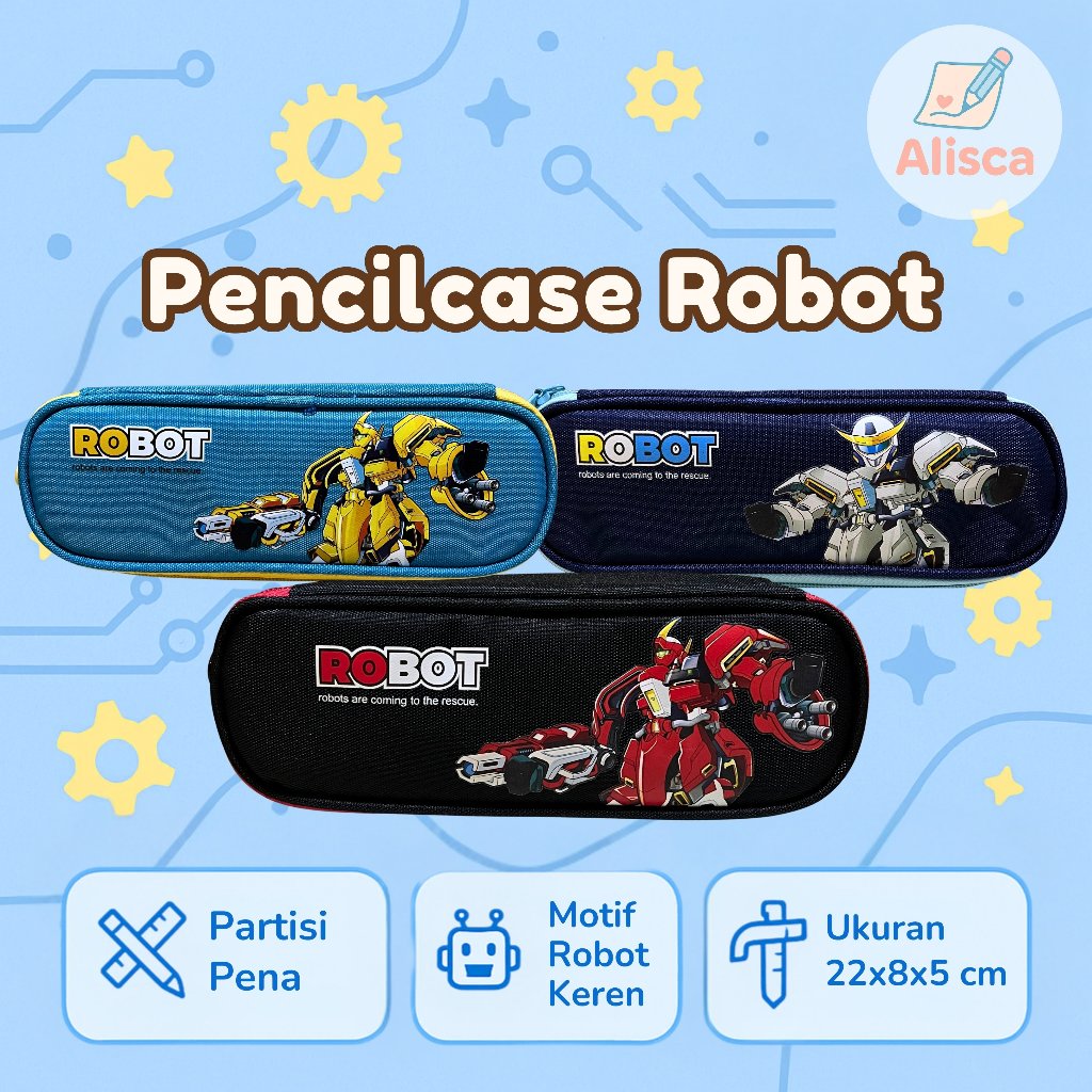 

Tempat Pensil Robot Ukuran Besar - Pencil Case Kain Organizer 22cm Laki-laki| Xiaolongjing BD-949