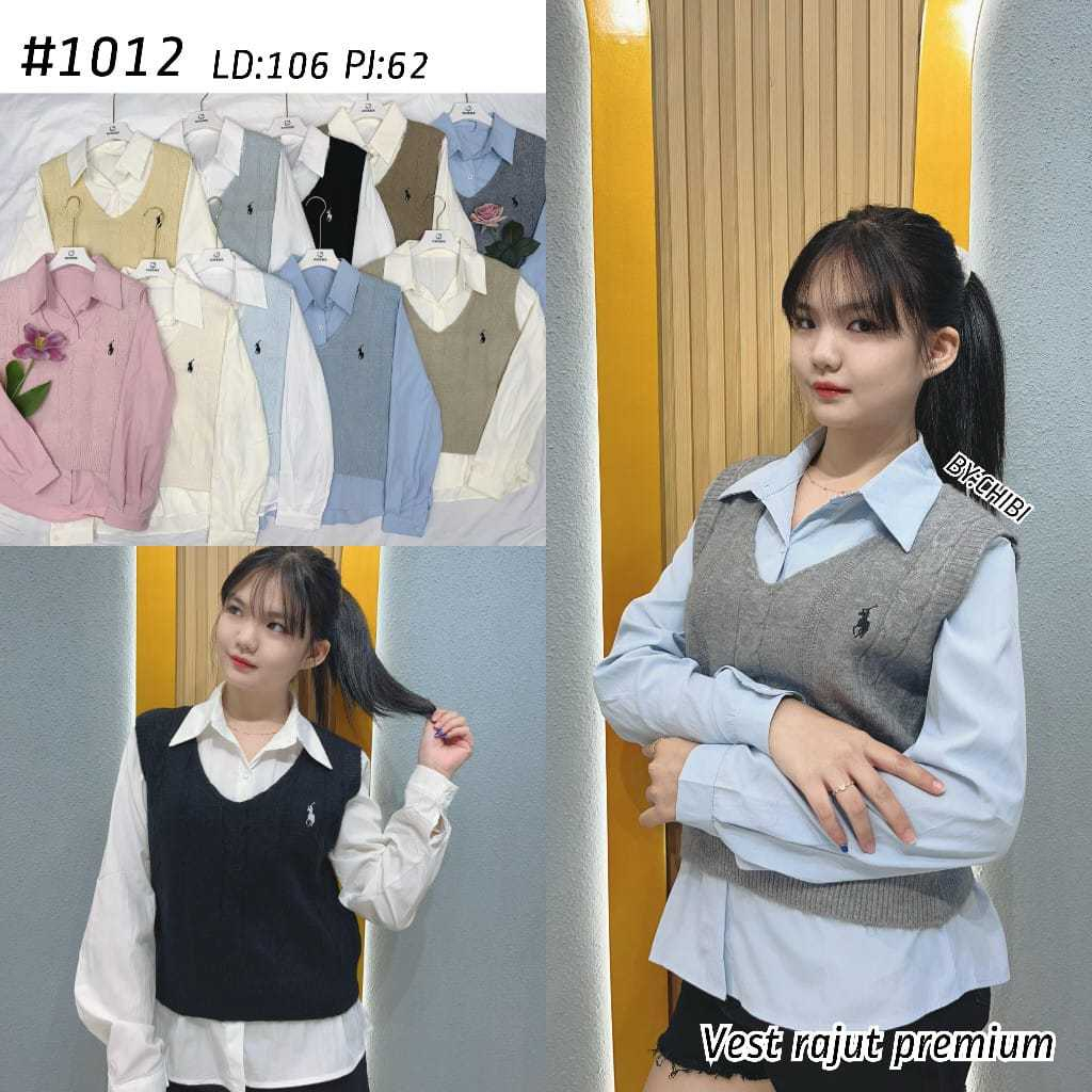 kemeja wanita one-set korean style