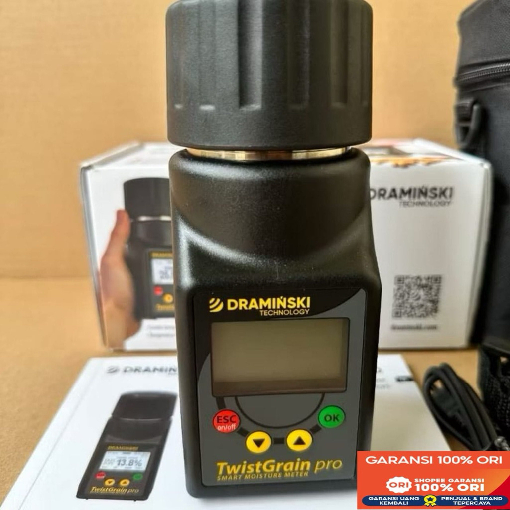 DRAMINSKI TWIST ORIGINAL GRAIN PRO TESTER ALAT UKUR KADAR AIR JAGUNG MOISTURE METER DIGITAL.