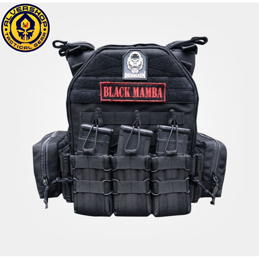 Rompi Tactical Bodyvest Blackmamba Mamba Durhaim Original Alvershop_TG