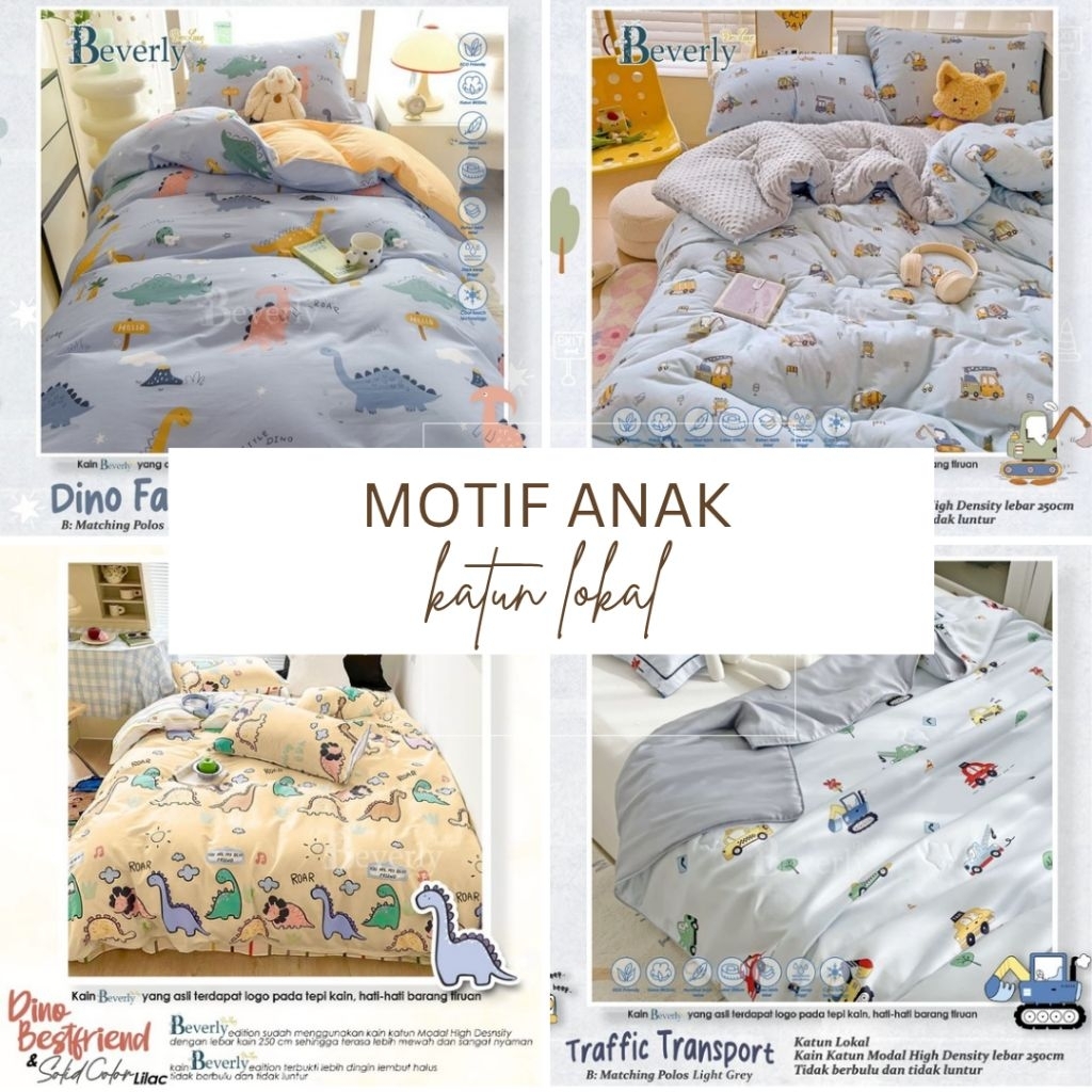 Sprei Anti Geser Katun Lokal Motif Anak Beverly 6