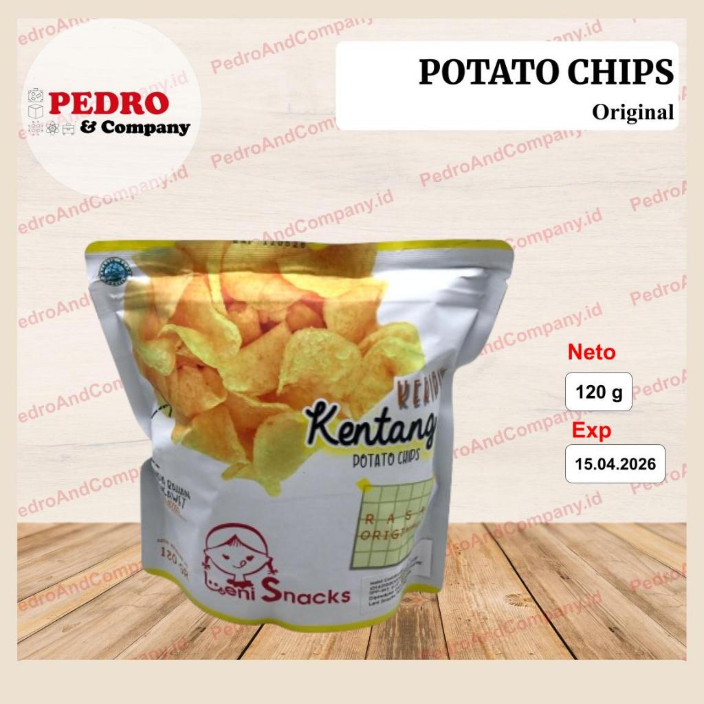 

Leni Snacks Potato Chips Original flavor 120 gram kripik snack kentang rasa ori
