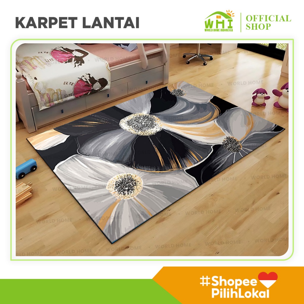 World Home - [145-160] Karpet Lantai Bulu Halus Karpet Ruang Tamu Jumbo Karpet Eropa Anti Slip