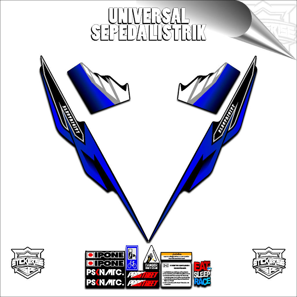 STICKER SEPEDA LISTRIK UNIVERSAL / VARIASI SEPEDA LISTRIK KEREN / MODIF SELIS KEREN / STICKERISE20