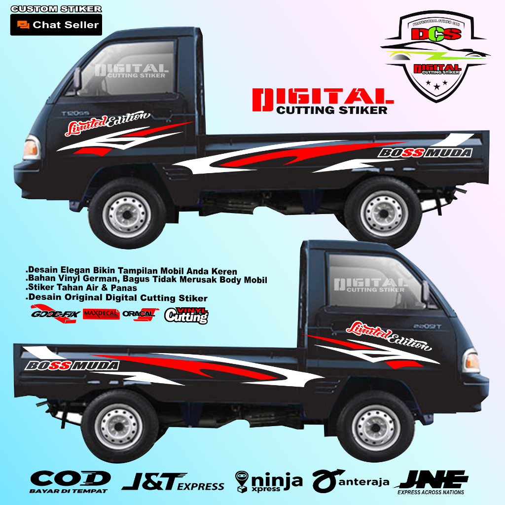 Stiker Mobil Pickup Colt T 120ss Stiker Variasi Bodi Samping Mobil Pickup Colt T, Carry