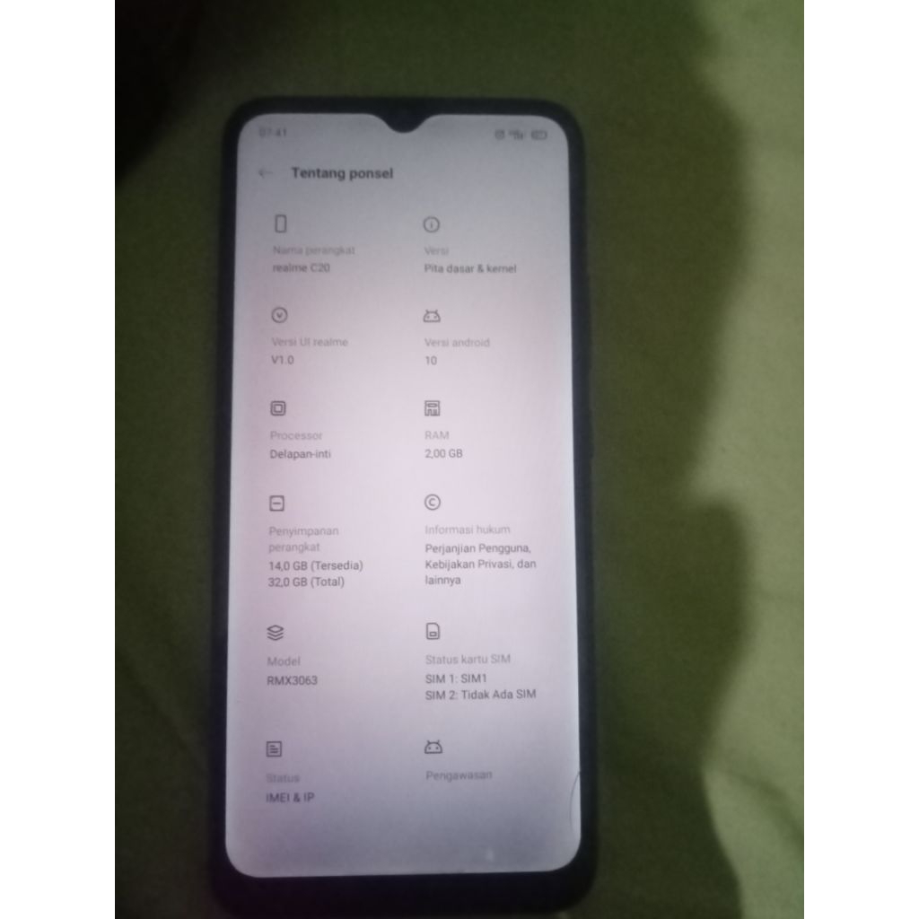 mesin realme c20 tested normal..