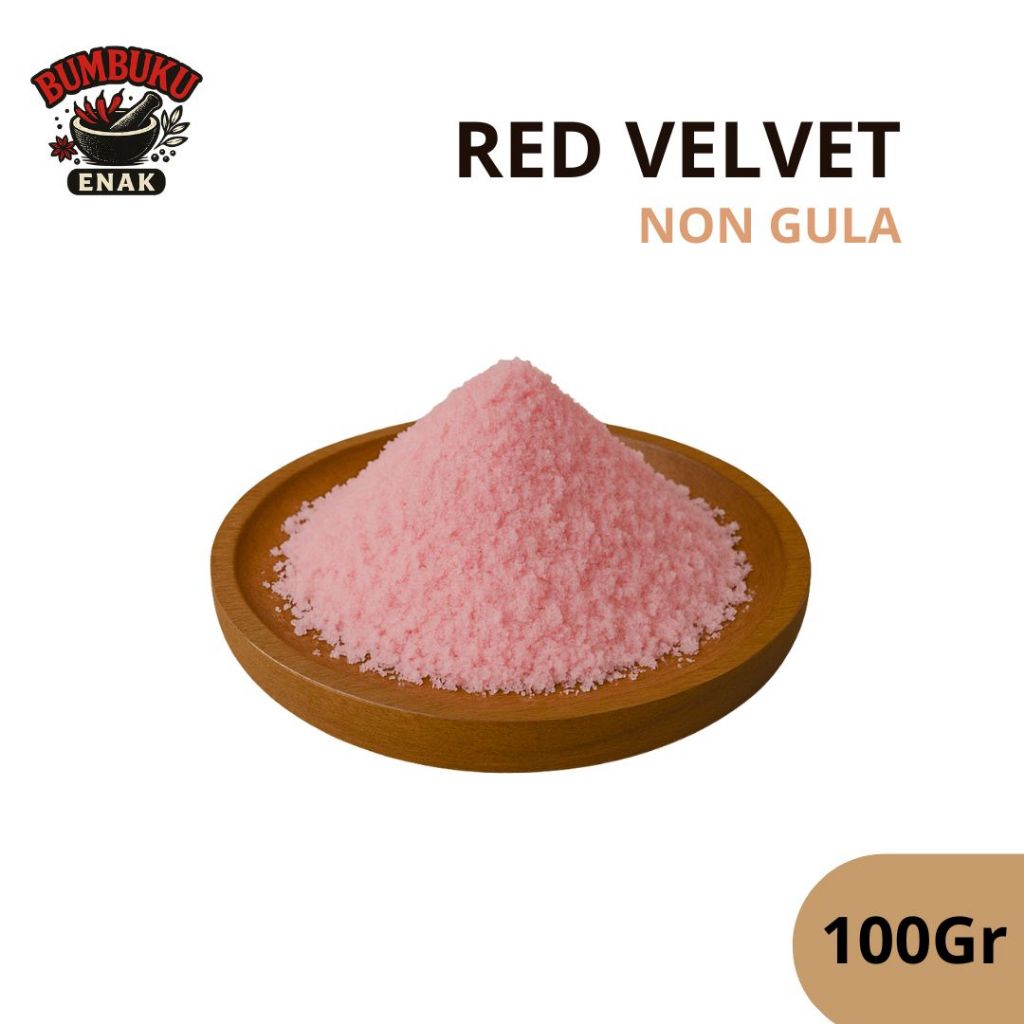 

Bumbu Tabur Non Gula Rasa Red Velvet 100gr – Bubuk Minuman Sehat, Tanpa Gula, Rasa Premium untuk Diet