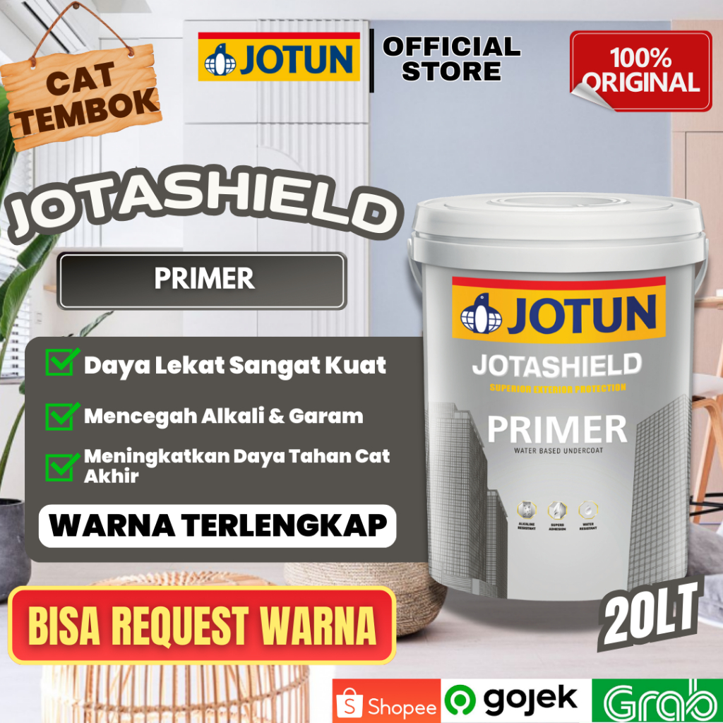 (KHUSUS INSTANT) JOTUN JOTASHIELD PRIMER 20 LITER PAIL / CAT DASAR ANTI ALKALI / SEALER JOTUN EKSTER