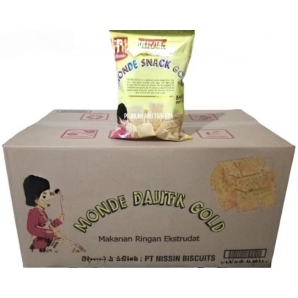 

[1 karton isi 45×27gram] Monde Snack Gold Serena makanan ringan ekstrudat