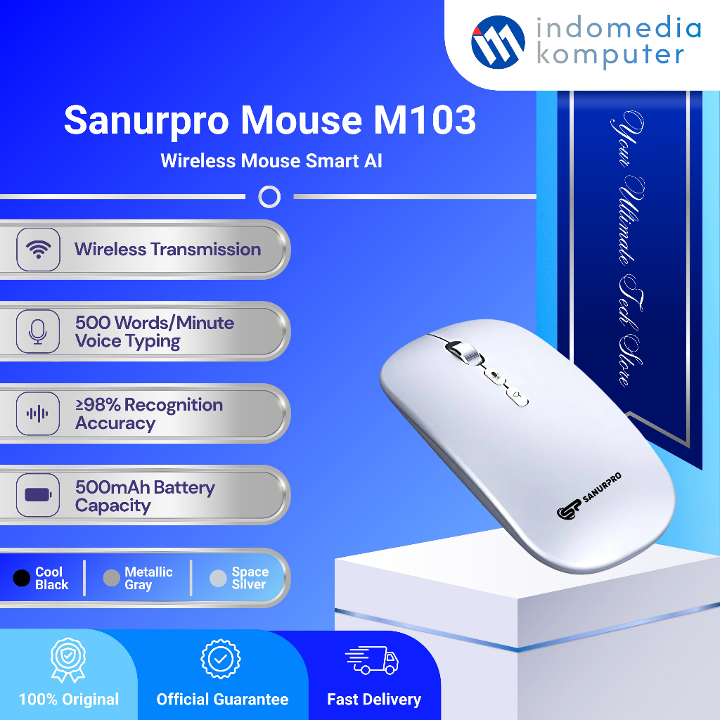 MOUSE WIRELESS TYPE-C SN-02 A Mouse Smart AI M103 Smart Mouse AI M103