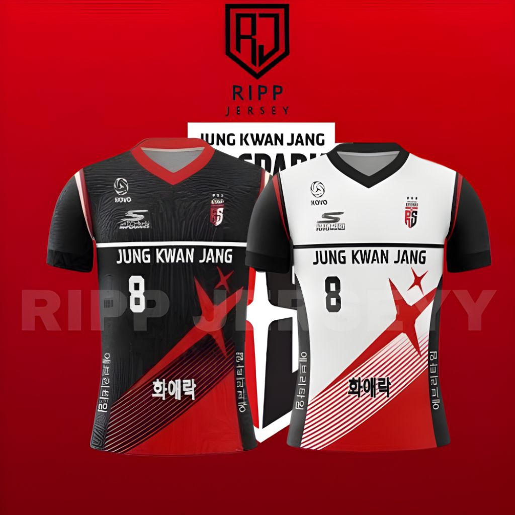 Jersey Voli Red Sparks Free Custom Name