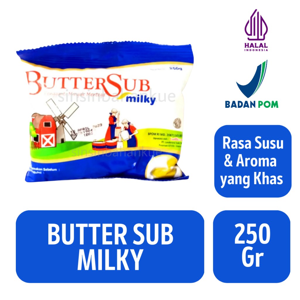 

[oddsolshop] pekanbaru/BUttersub Milky 250GR Pengganti Minyak Mentega Rasa Susu Aroma Khas Halal