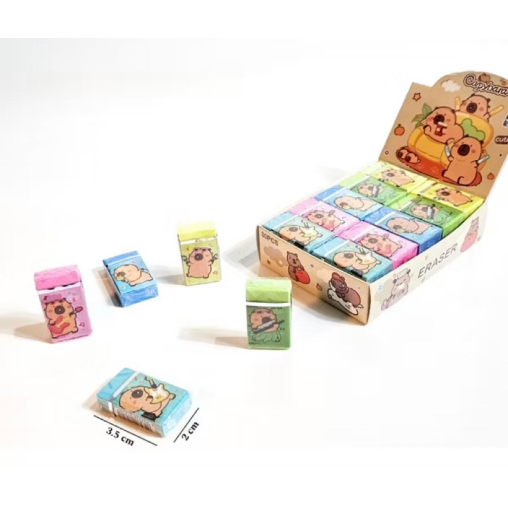 

Penghapus Kotak Kecil Lucu/ Penghapus Karakter Labubu / Capybara