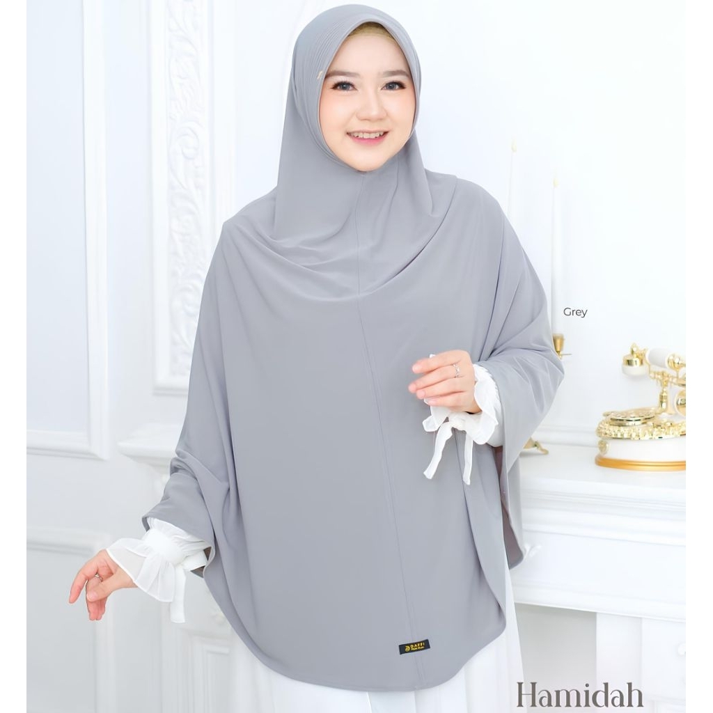 Bergo Hamidah ORI by Daffi Hijab // jilbab jumbo Oval Panjang syar'i