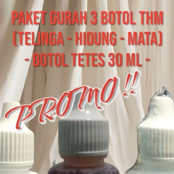 Paket Gurah Terapis 3 Botol THM (Gurah Telinga, Gurah Hidung, Gurah Mata)