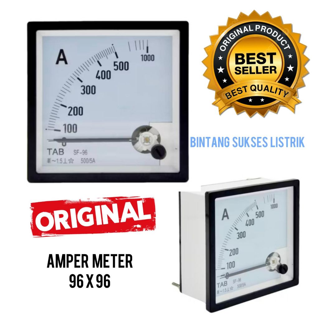 TAB Amperemeter 96x96 via CT (ANALOG) Amper Meter