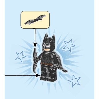 Lego Minifigure Batman Batman, Tumbler vs. Two-Face & The Joker sh1021 76303