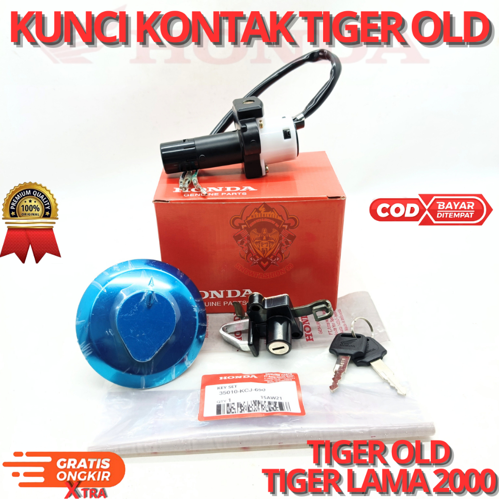 KUNCI KONTAK TIGER OLD UNTUK MOTOR TIGER OLD,TIGER LAMA 2000.AHM BERKUALITAS ORIGINAL ASLI ORI