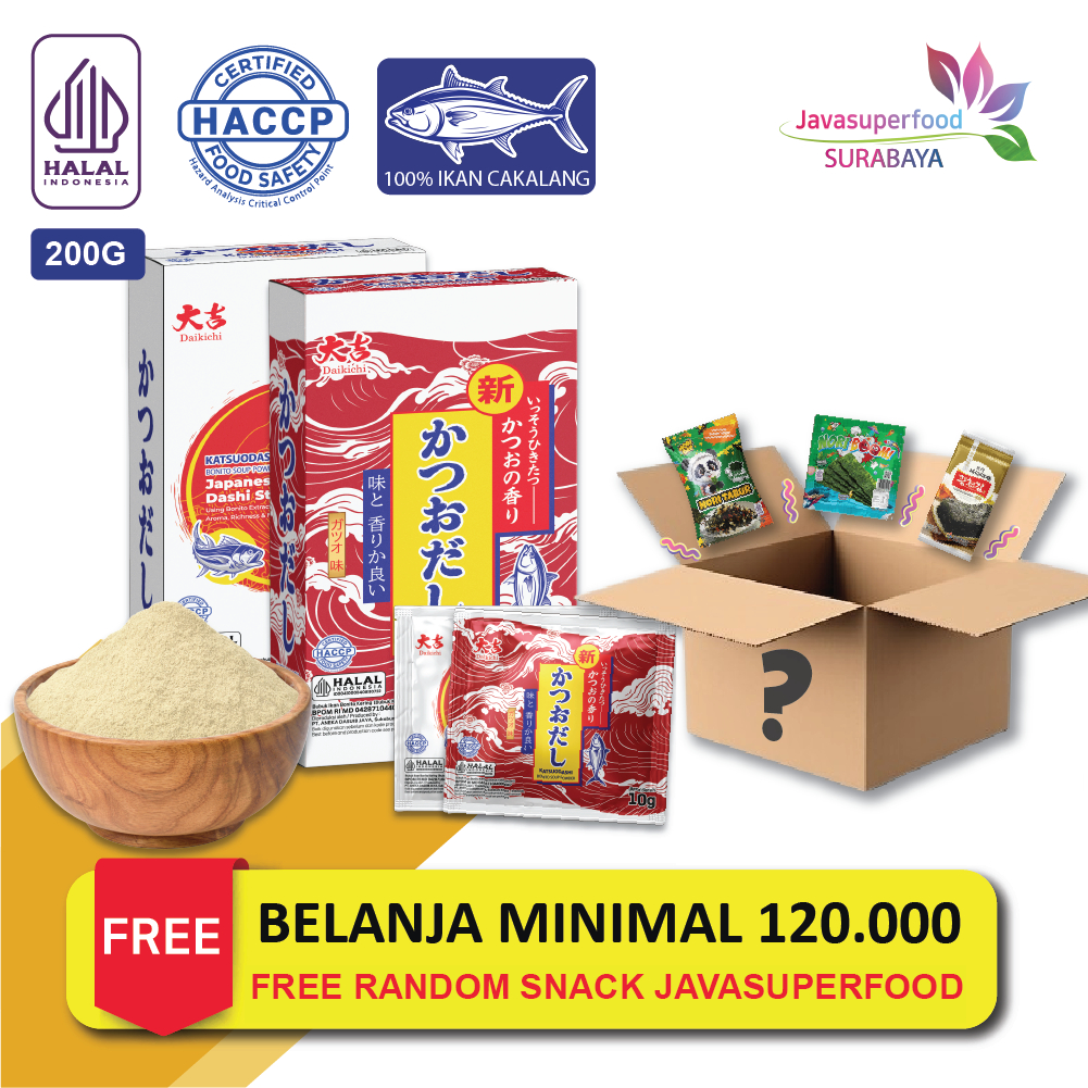 

[HALAL] HONDASHI KATSUODASHI BONITO SOUP POWDER SACHET 200 GR (ISI 20) / BUMBU IKAN / BUBUK KALDU IKAN BONITO KERING / BUBUK KATSUOBUSHI / IKAN CAKALANG /MARUMOTO