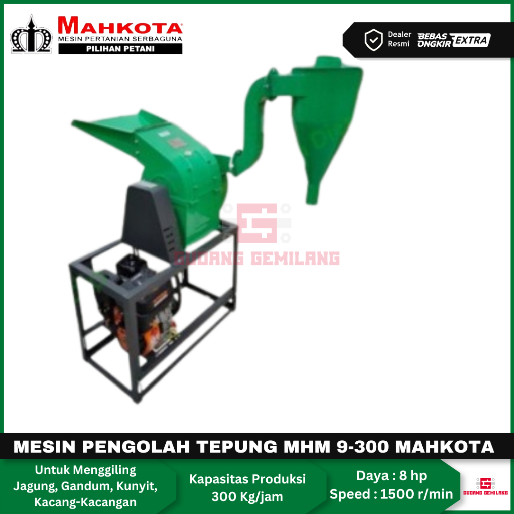 Mesin Pengolah Tepung / Mesin Penggiling Tepung Mahkota MHM 9-300