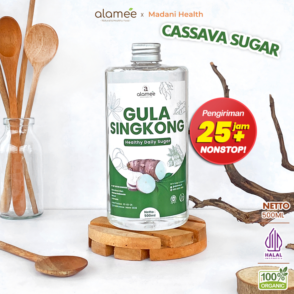 

ALAMEE Gula Singkong Ketela Organik Cair Asli Rendah Kalori Pemanis Sweetener Fructose Gluten Free