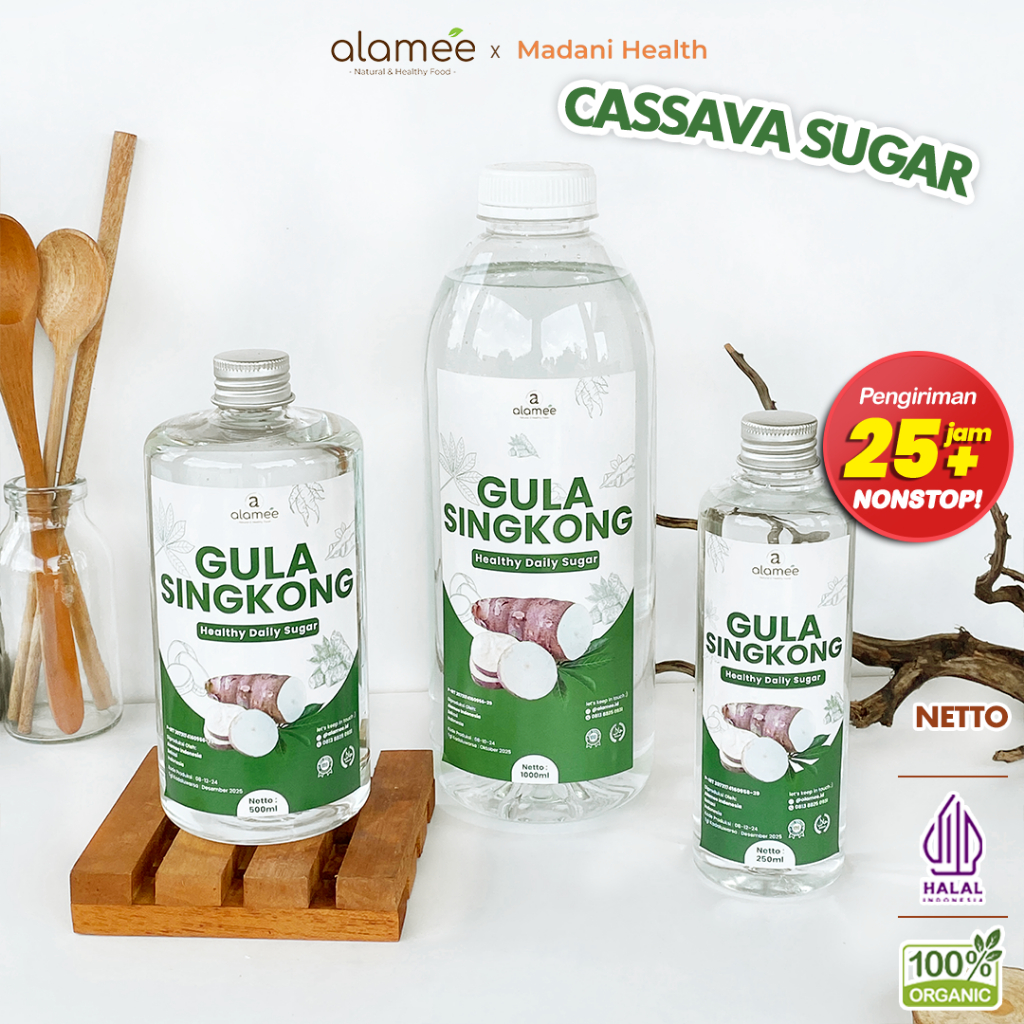 

ALAMEE Gula Singkong Ketela Organik Cair Asli Rendah Kalori Pemanis Sweetener Fructose Gluten Free