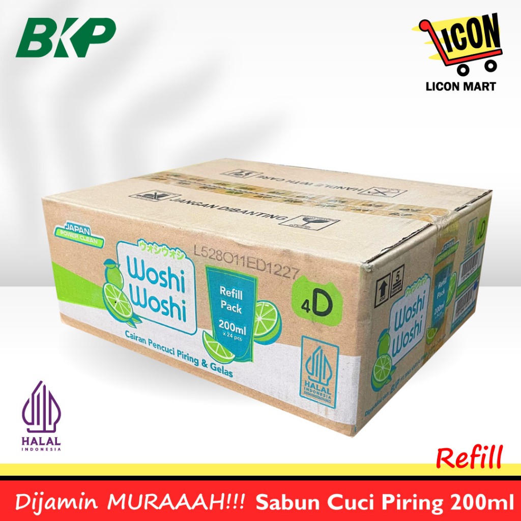 WOSHI WOSHI SABUN CUCI PIRING 200ml ISI 24 PCS (1 DUS)