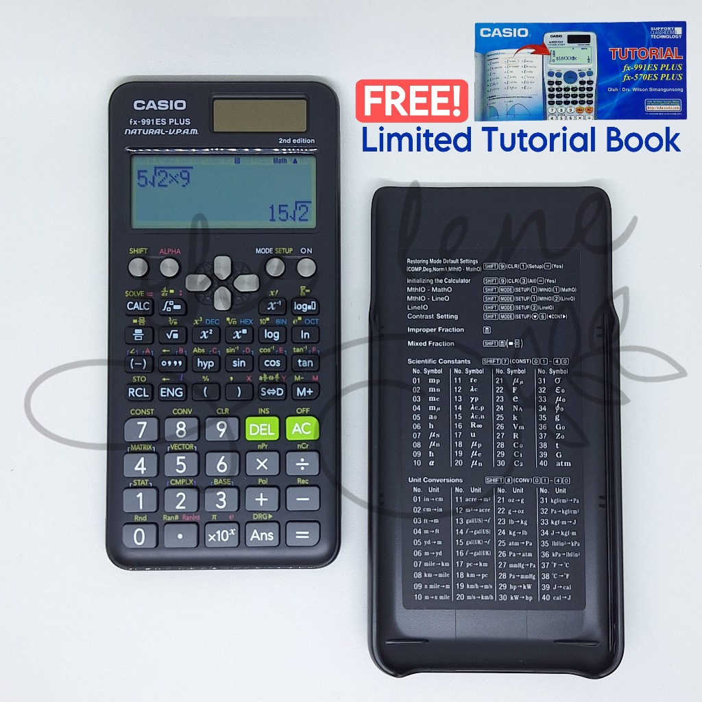 

KALKULATOR CASIO FX-991ES PLUS 2ND EDITION (SCIENTIFIC CALCULATOR) / KALKULATOR ILMIAH / KALKULATOR SEKOLAH / KALKULATOR KULIAH