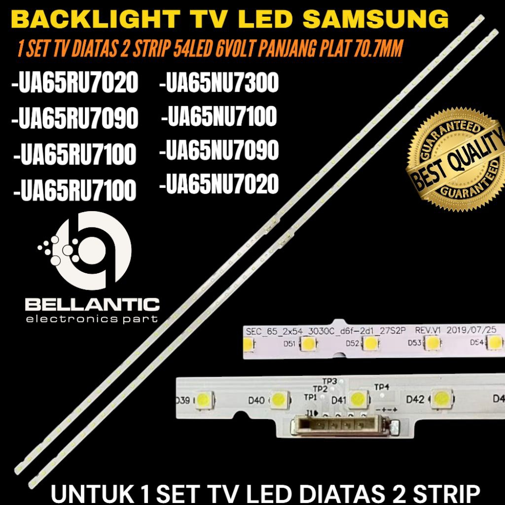 BACKLIGHT TV LED SAMSUNG 65 INCH UA-65NU7300- UA-65NU7100- UA-65NU7020- UA-65NU7090- UA-65RU7300- UA