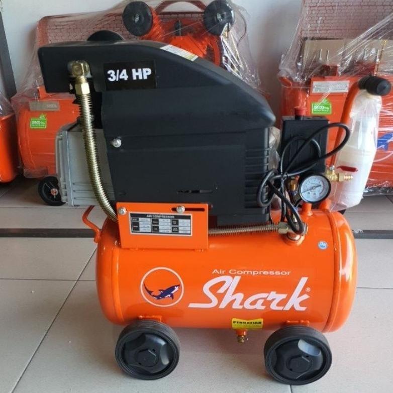 Kompresor Angin Listrik Shark/ Portable MZ0725 3/4Hp-25L