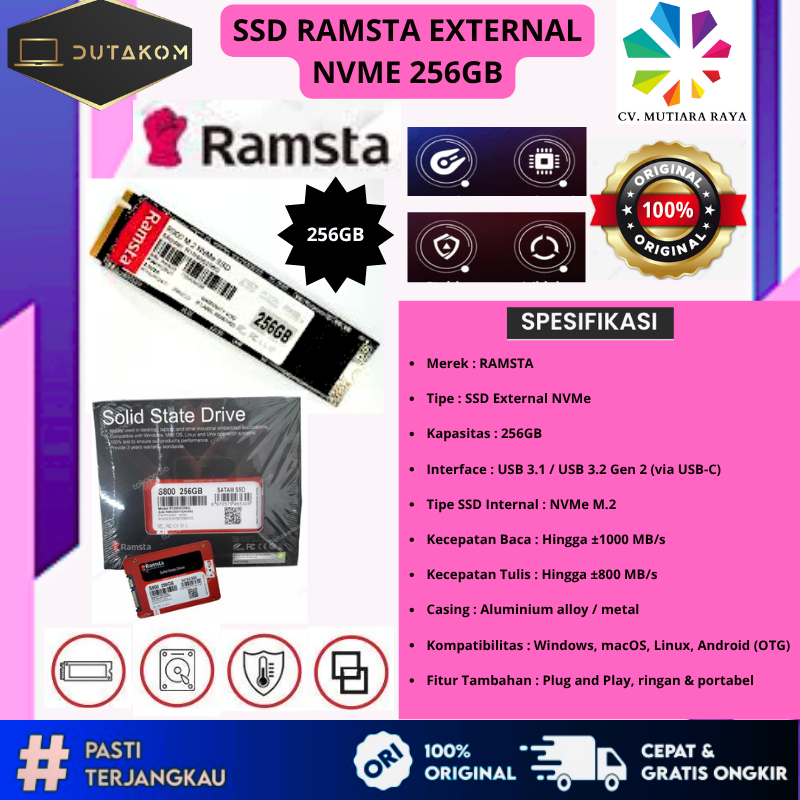 SSD EXTERNAL NVME RAMSTA 256GB