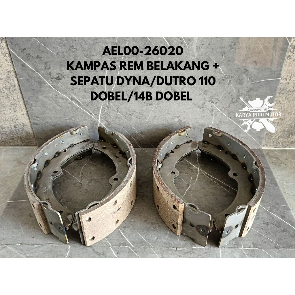 KAMPAS REM BELAKANG TOYOTA DYNA SAURUS 14B 115ET DOUBLE BAN AEL00-26020 ARPI ASLI ORIGINAL (SUDAH SA
