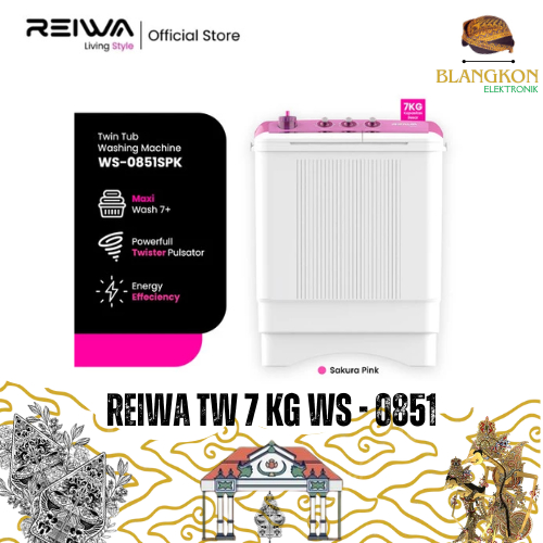 Mesin Cuci 2 Tabung 7Kg Reiwa WS-0851