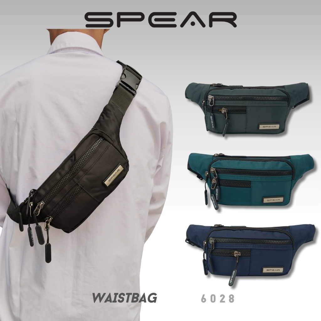 Flash Sale Spear Wb-6028 Tas Pinggang Pria Anti Air Waistbag Wanita Tas Distro Pria Wb