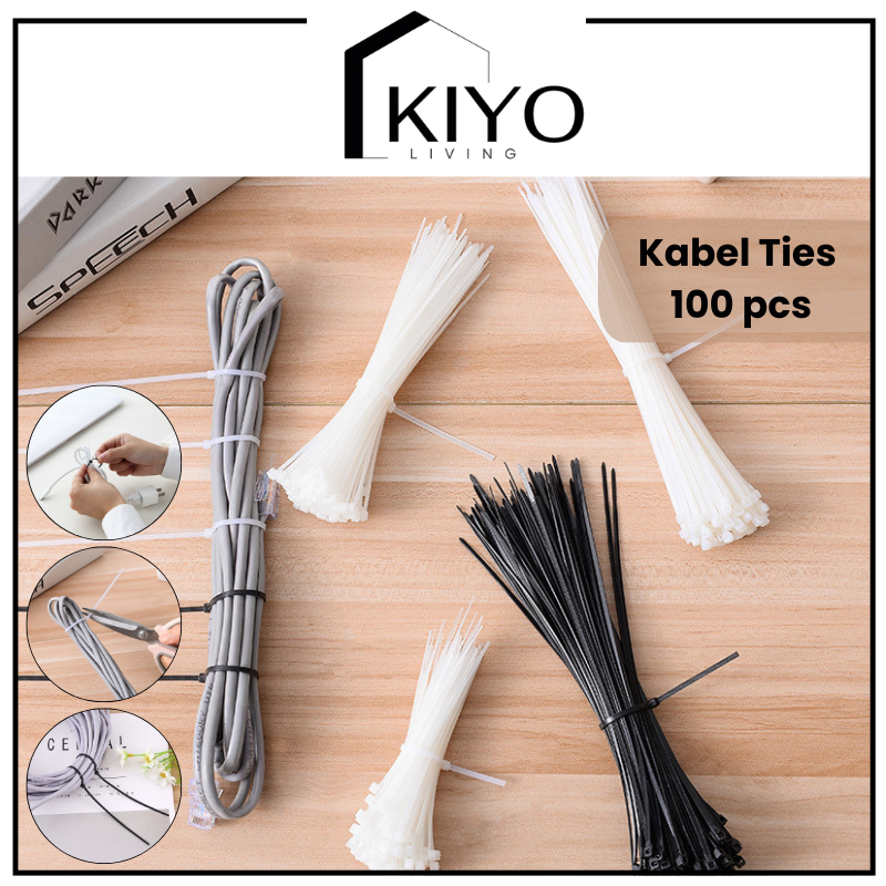

KIYO Kabel Ties 100 pcs Kabel Tis Cable Ties Tali Ties Pengikat Kabel