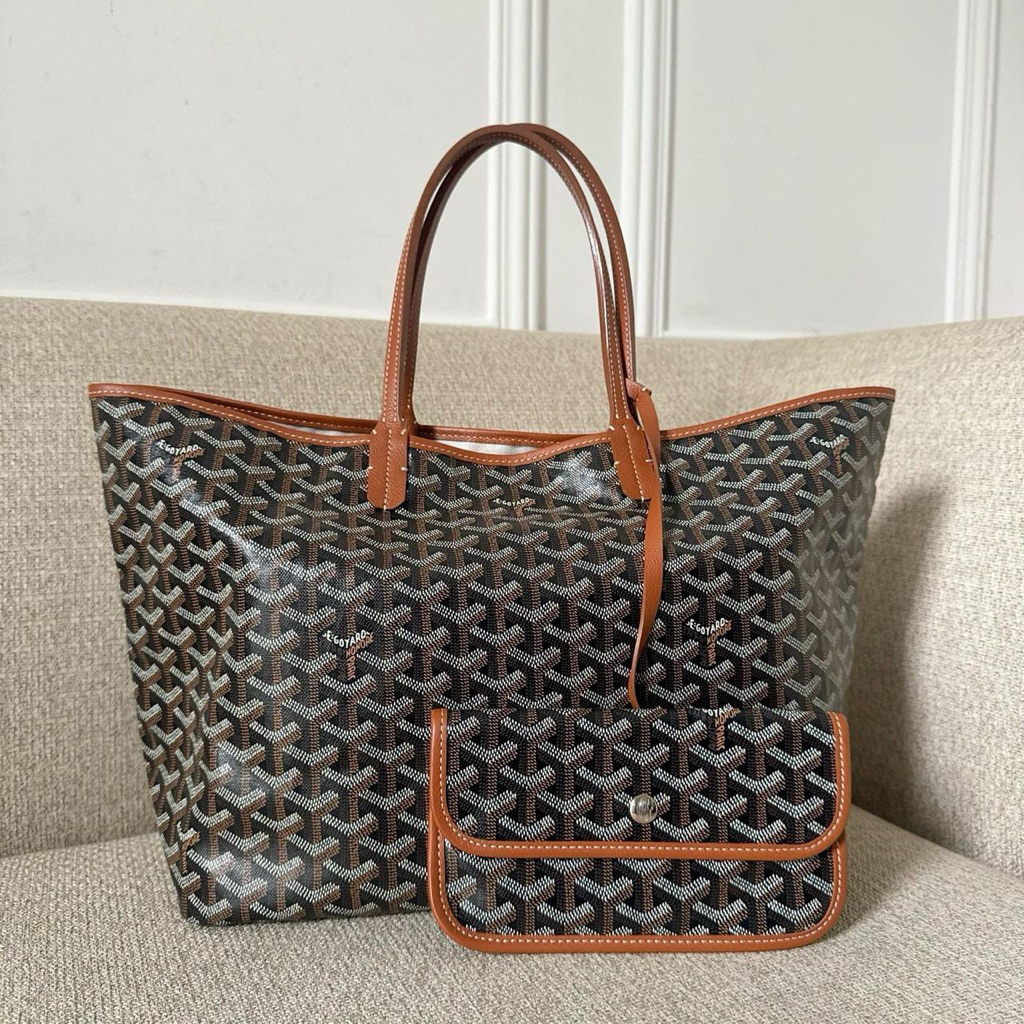Ready Stock VGC- GOYARD St Louis PM Black/Tan. With dustbag, pouch, receipt Paris Jan 2023. New Orig