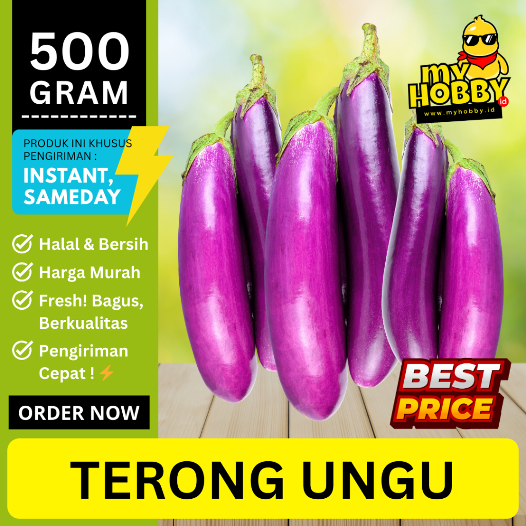 

Terong Ungu Segar 500 gram! Bagus, Murah Berkualitas! Bisa Kirim Instan, Cepat & Praktis. MyHobby ID