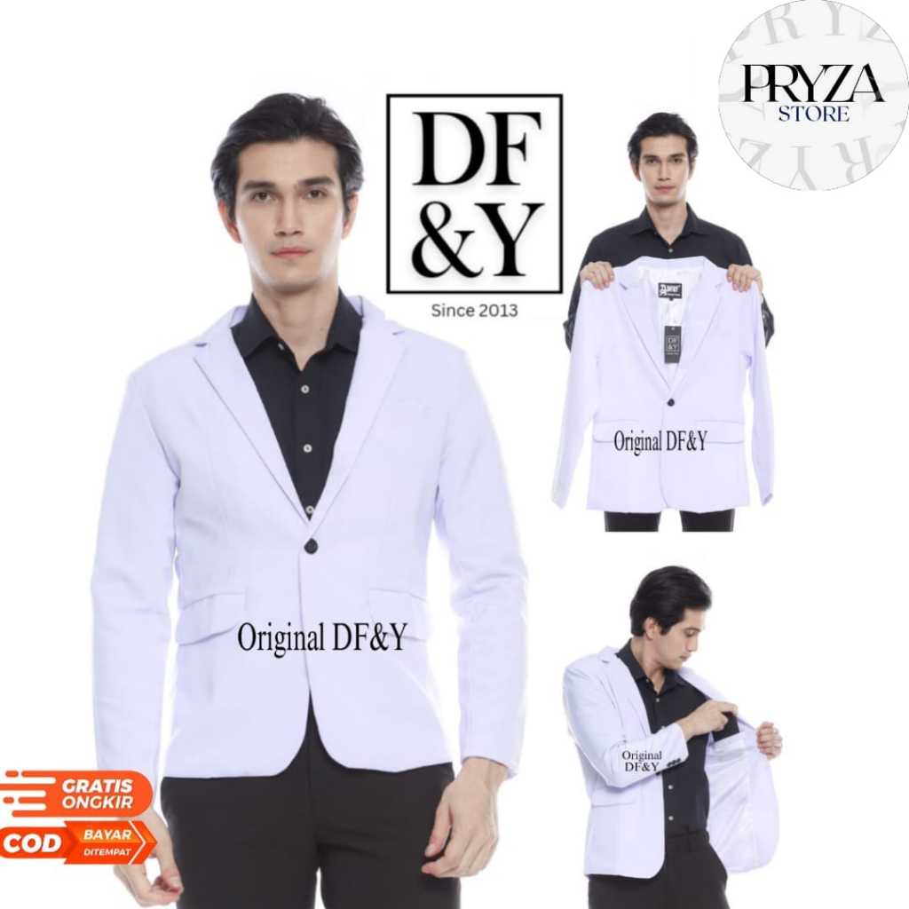 Hot Deals Pryza Jas Blazer Pria Casual Hitam/Abu/Putih/Navy Polos Original Df&Y / Jas Blazer Kerja