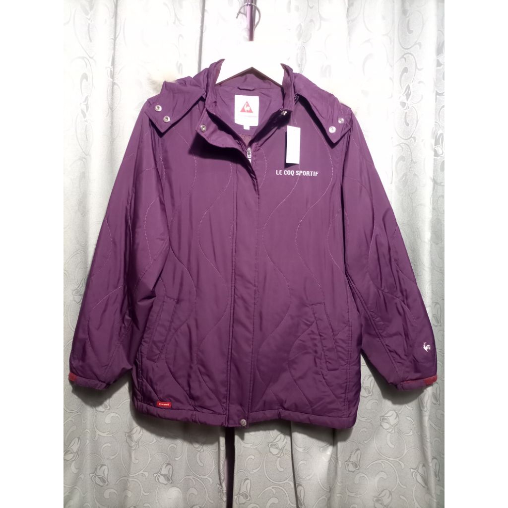 Jaket Le Cog Sportif Golf Hodie Bulu Lembut_Purple_Size L fit XL